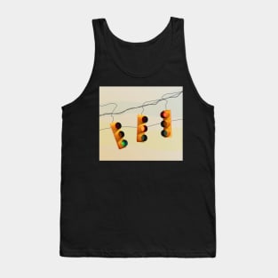 Traffic lights and sunset illustration Tank Top